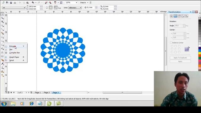 Tutorial membuat ornament - nirmana dengan CORELDRAW part 1 смотреть онлайн