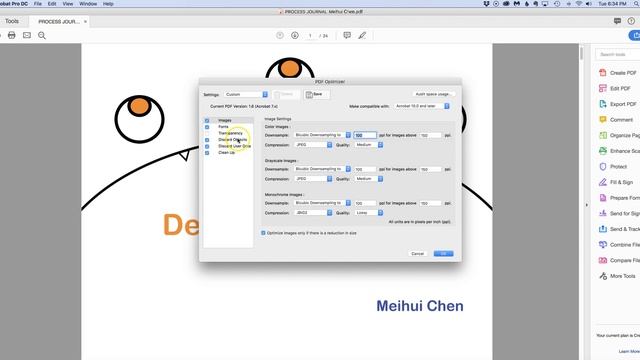 ADOBE ACROBAT PRO: OPTIMIZE PDF (reducing File Size)