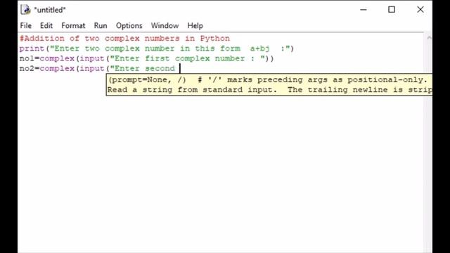Python program to add two complex numbers смотреть онлайн