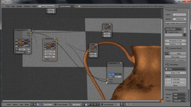 Blender 3D : How to reduce noise in Cycles using Despeckle filter / HD смотреть онлайн