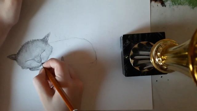 [КАК НАРИСОВАТЬ СПЯЩЕГО КОТЁНКА] - Уроки Рисования - [ГРАФИКА] смотреть онлайн