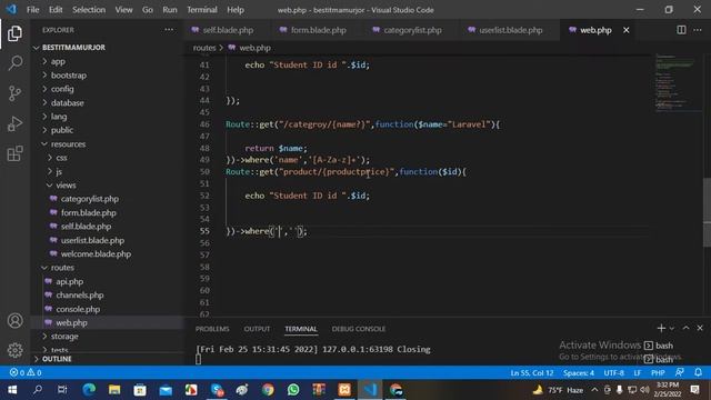 Laravel Routing Parameters Optional Parameters Regular Expression Constraints ।| Laravel Tutorial смотреть онлайн