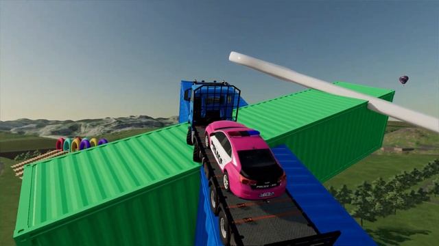 LOAD & TRANSPORT AMBULANCE,POLICE CAR,FIRE DEPARTMENT,MIXER TRUCK -Farming Simulator 22 смотреть онлайн