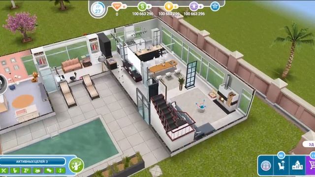The Sims Free Play:Кормление птиц Проходим задание!#sims #simsfreeplay