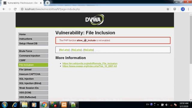 4 file inclusion DVWA смотреть онлайн
