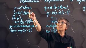 54_Квадратичная функция. Вершина параболы и нули функции. 8 класс.