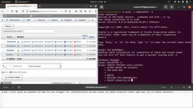 MySQL - Trigger смотреть онлайн