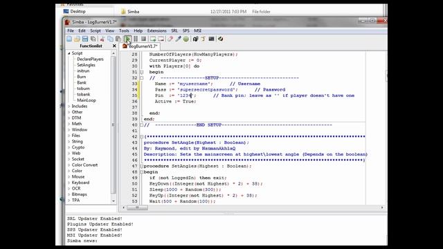 How to run a script in Simba смотреть онлайн