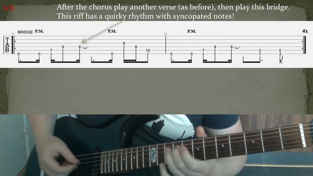 Slayer Dead Skin Mask tab rhythm guitar lesson смотреть онлайн