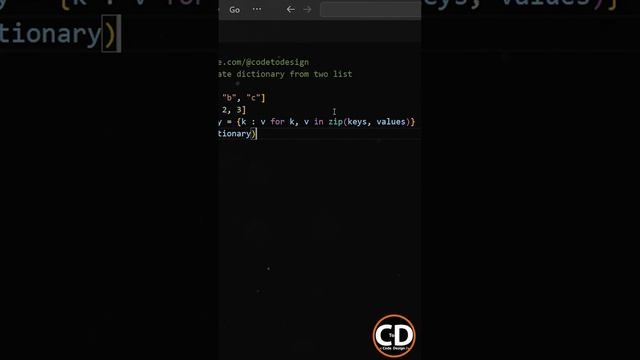 Create Dictionary from Two List in python - Trick #python #programming #coding смотреть онлайн