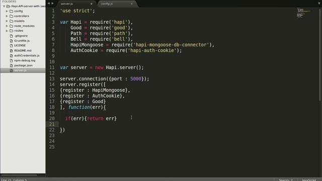 Creating server and registering Plugins смотреть онлайн