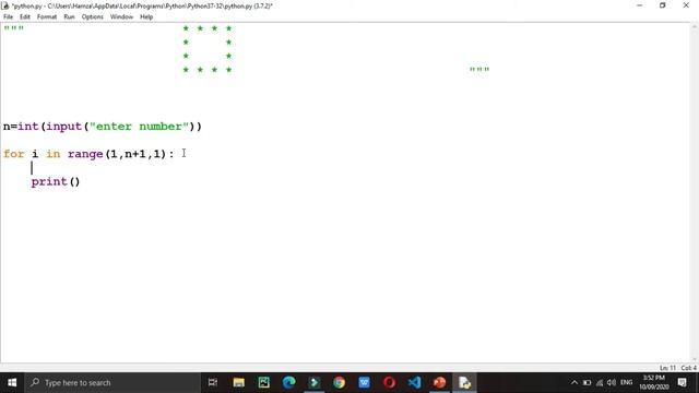 Print Square Shape Pattern in Python || Hollow square shape pattern in python смотреть онлайн