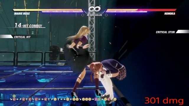 DOA6 Marie Rose Death Combos смотреть онлайн