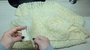 Палантин спицами. Описание.