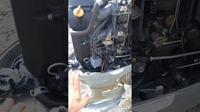 Автомобильное масло в лодочный мотор. SHHELL 5w40 в HONDA BF50. смотреть онлайн