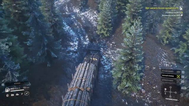 SnowRunner new map - Roads Of The Mountain King passage with mods #7 смотреть онлайн