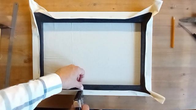 Как правильно натягивать холст на подрамник. смотреть онлайн
