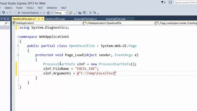 ASP.NET - Simple example that opens Excel file or any other file смотреть онлайн