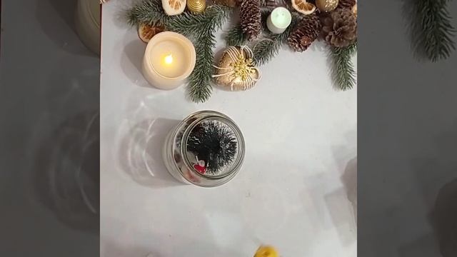 Новогодняя композиция в стеклянной банке/поделки/переделки/рождественский декор/ смотреть онлайн