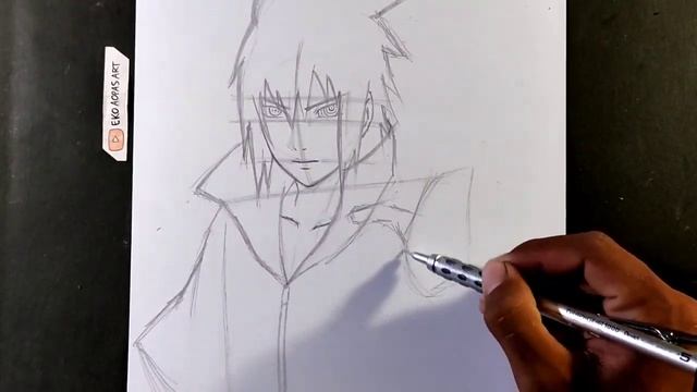 How To Draw Sasuke Uchiha - [Naruto Shippuden]