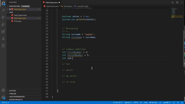 2. Java data types, loops and conditions смотреть онлайн