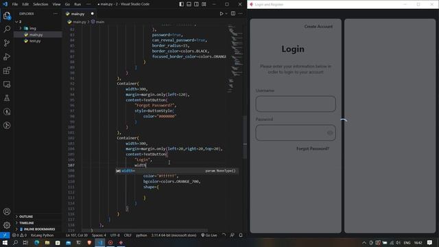 Python Flet(Flutter) - Login and Signup | No Commentary | Python tutorial смотреть онлайн