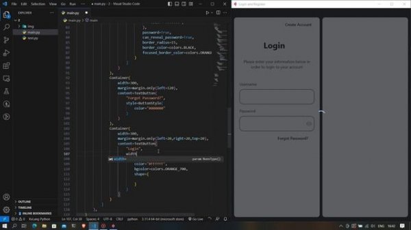 Python Flet(Flutter) - Login and Signup | No Commentary | Python tutorial