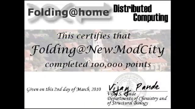 Folding@NewModCity [Team 177077] 100,000 Pts Join the Cause! смотреть онлайн