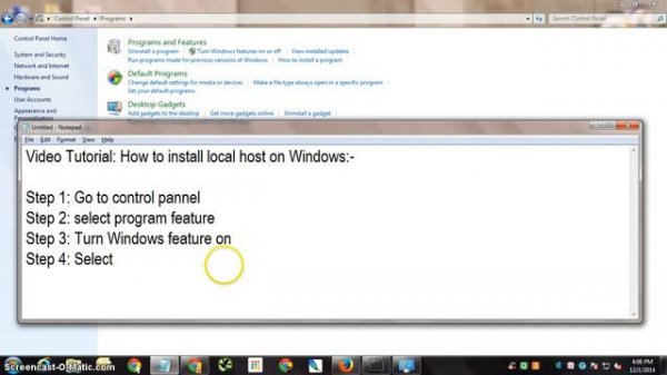 How to Install Local Host on Windows 10, Windows 8 and Windows 7
