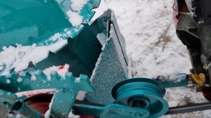 Снегоуборочная приставка СМ 600 по тяжёлому снегу, температура около 0°