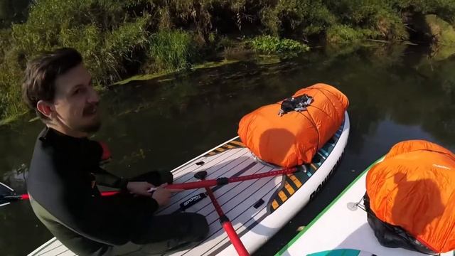Сплав на SUP board по реке Дубна с Go Pro Session и Go Pro 4 смотреть онлайн