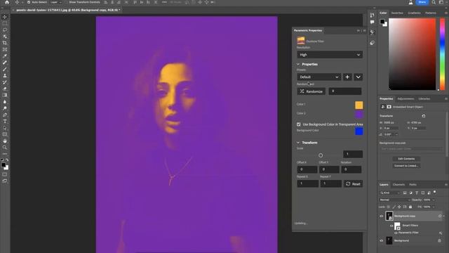 How to apply DuoTone Effect with one click - Adobe Photoshop Beta смотреть онлайн