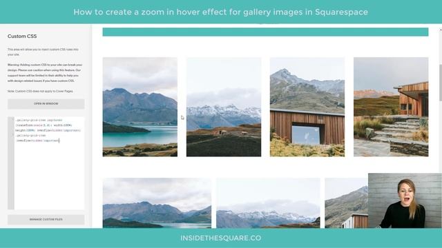 Zoom Hover Effect for Gallery Images in Squarespace // Squarespace CSS Tutorial смотреть онлайн