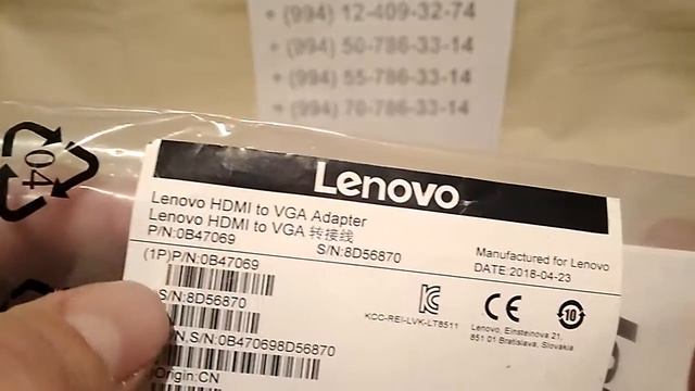 ADAPTER LENOVO HDMI TO VGA MONİTOR ADAPTER в Баку / Bakida / v Baku смотреть онлайн