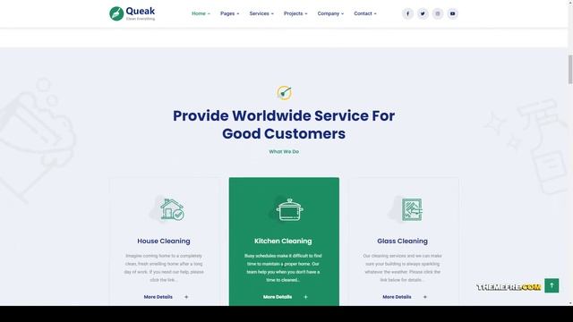 Queak - Cleaning Services WordPress Theme floor cleaning cleaning company Sayaka смотреть онлайн