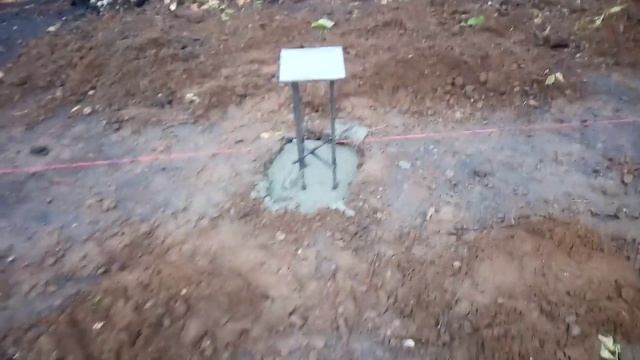 Столбчатый фундамент под металлоконструкцию