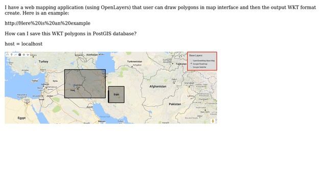 GIS: How to save WKT polygon (OpenLayers) in PostGIS with PHP? смотреть онлайн