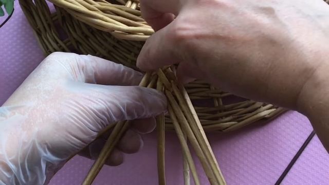 Плетёная ручка для корзины. смотреть онлайн