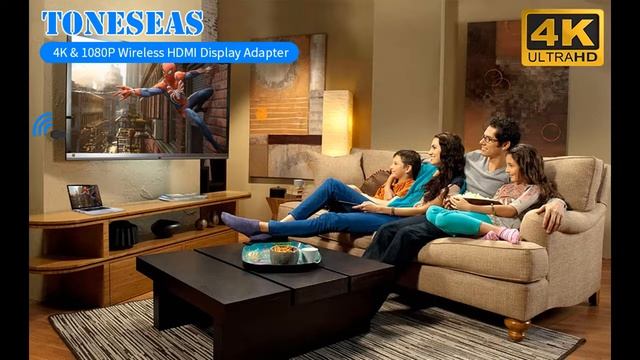 4K&1080P Wireless HDMI Display Adapter,iPhone Ipad Miracast Dongle for TV смотреть онлайн