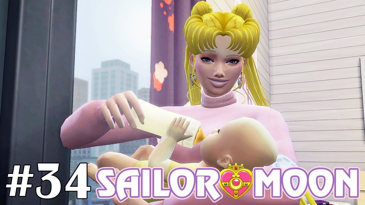 Тяжёлые роды - The Sims 4 - Sailor Moon #34 смотреть онлайн