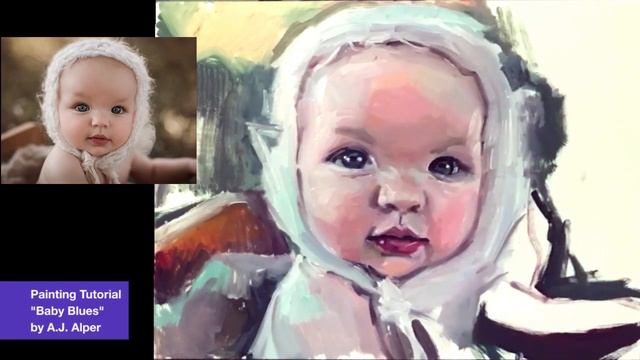 Painting Babies, ADHD and Impressionism - Portrait Painting Tutorial Time Lapse смотреть онлайн