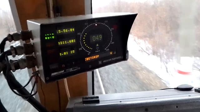 Экстренное торможение краном машиниста 394 на перегоне. смотреть онлайн