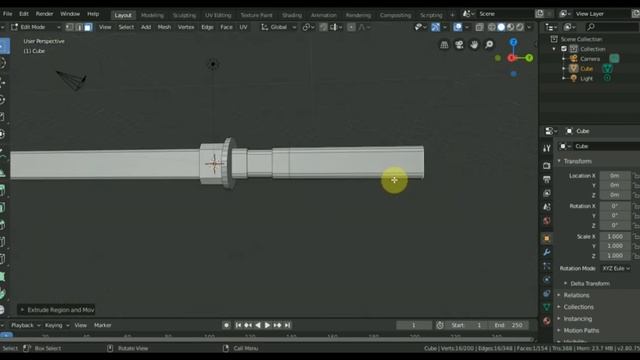 BLENDER 2.8 как сделать катану самурая смотреть онлайн