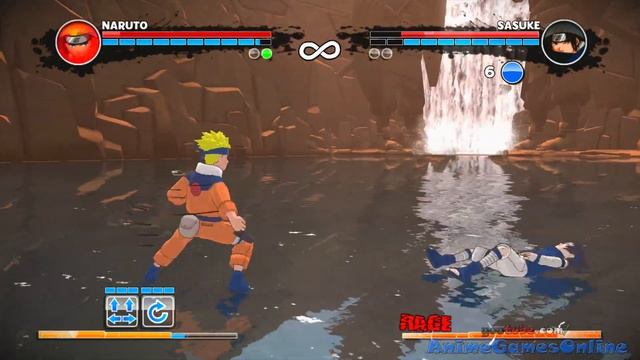 Naruto The Broken Bond Gameplay Naruto vs Sasuke смотреть онлайн