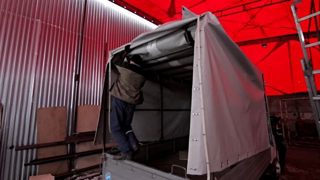 Сдвижной механизм тента на Газель смотреть онлайн