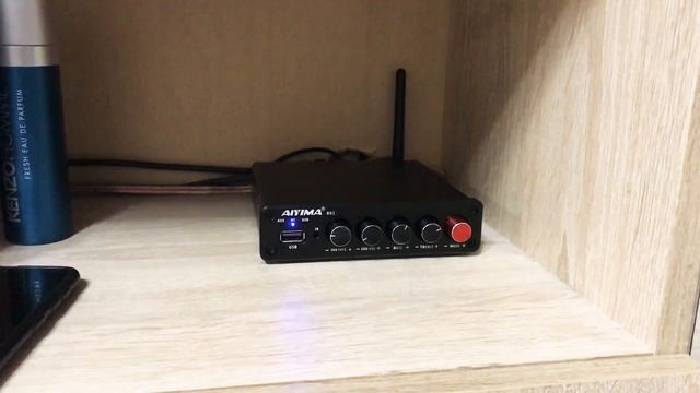 Охухненный Bluetooth, USB, AUX усилитель с Аллиэкспересс. AIYIMA B01, пульт в комплекте. смотреть онлайн