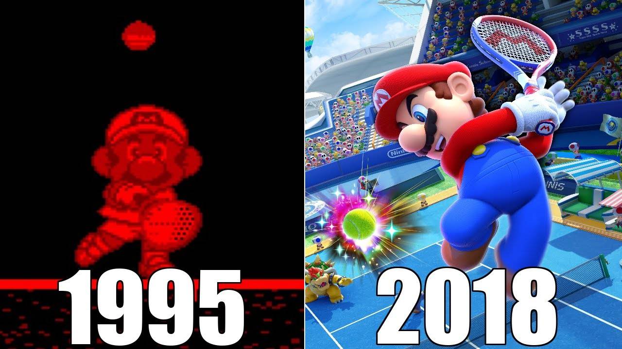 Эволюция серии игр Mario Tennis [1995-2018] смотреть онлайн