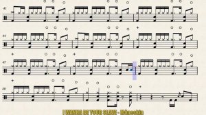 I WANNA BE YOUR SLAVE - Måneskin / Drum Sheet Music