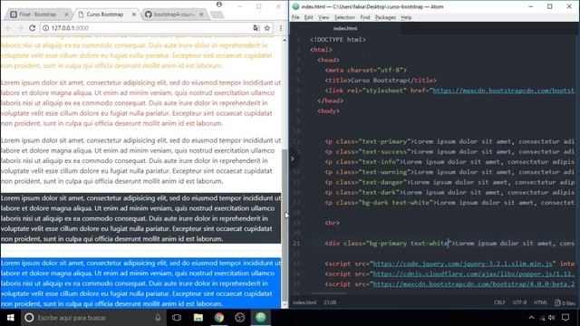 Bootstrap4 Curso Completo | Colores de Texto y Fondos en Bootststrap 4, Clase 6 смотреть онлайн