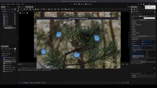 GODOT TUTORIAL: Shockwave shader for noobs
